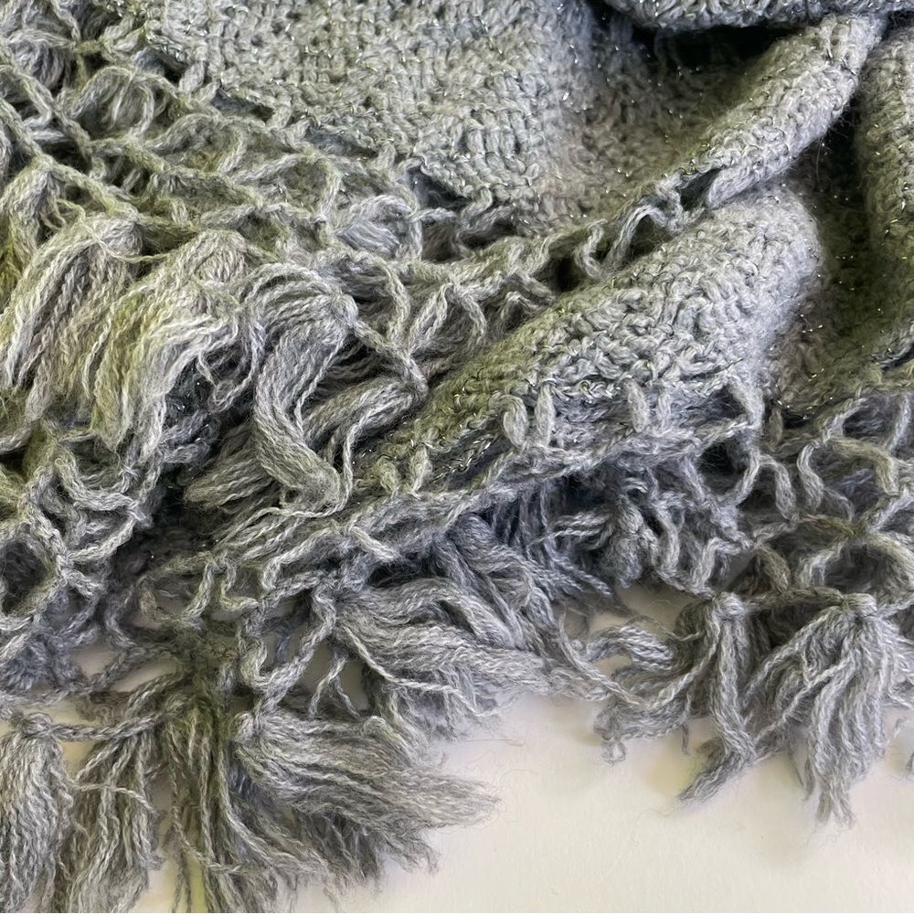Mixit Gray Fringe Infinity Scarf‎ - Picture 3 of 5